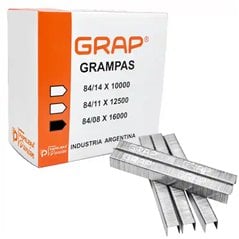 Caja de grampas Grap 84/08 por 16.000 unidades con tiras de grampas para tapicería.