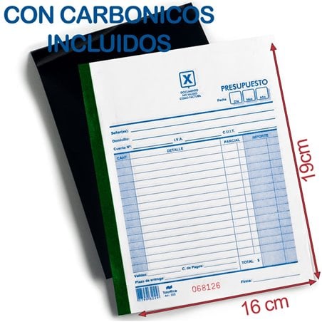 Remito triplicado Talonario grande Presupuesto talonario 25
