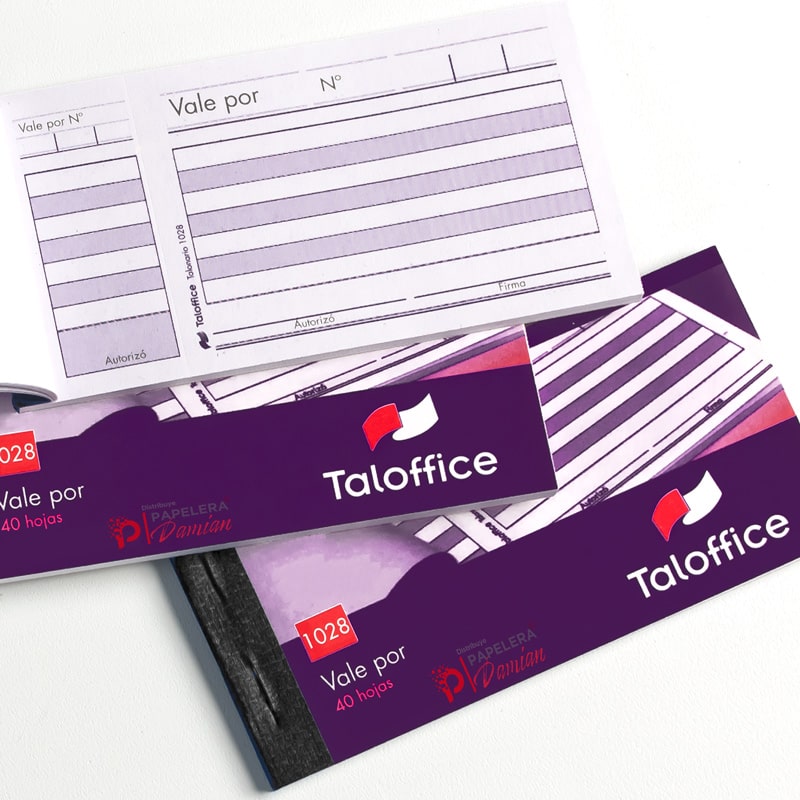Talonario Vale por Vale de caja con talon TalOffice 40 juegos Talonario Vale por Vale de caja con talon TalOffice 40 juegos
