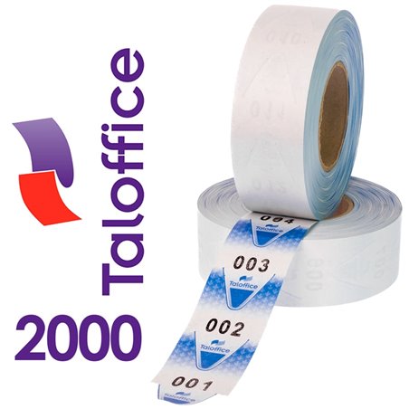 Rollo de numeros para turnos 2000 numeros 3 cifras TalOffice