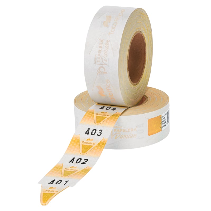 Rollo numeros turno 2000 numeros 2 cifras A00-E99 Rollo numeros turno 2000 numeros 2 cifras A00-E99