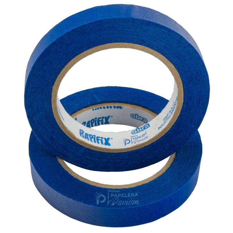 Cinta de Enmascarar Azul Obra Rapifix con filtro UV 18mm 40mt Papel Cinta de Enmascarar Azul Obra Rapifix con filtro UV 18mm 40mt Papel