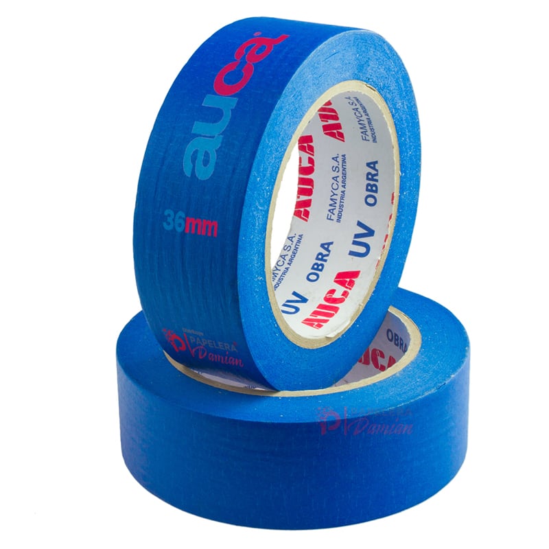 Cinta de Enmascarar Azul Obra AUCA con filtro UV 36mm 50mt Papel Cinta de Enmascarar Azul Obra AUCA con filtro UV 36mm 50mt Papel