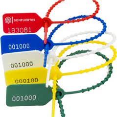 Precintos Cola De Raton Numerados correlativos 25cm SonFuertes
