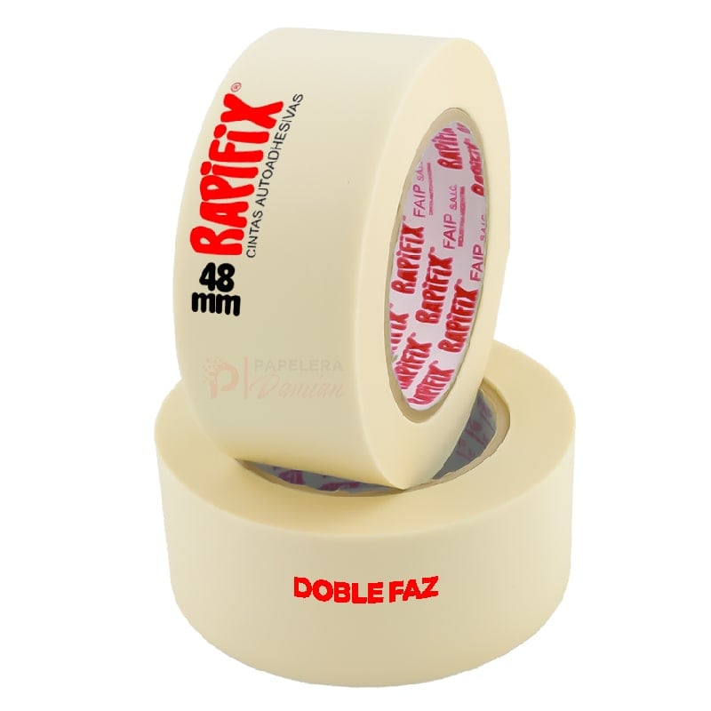 Cinta doble faz o bifaz 48mm papel Rapifix rollo de 30 metros