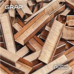 Broches 24/8 Cobreados Extra chatos Grap 12 cajas de 5000u