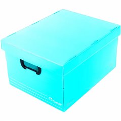 Caja plástica con tapa grande Plana 804 45,5x35,5x25,5 cm - Pack x10