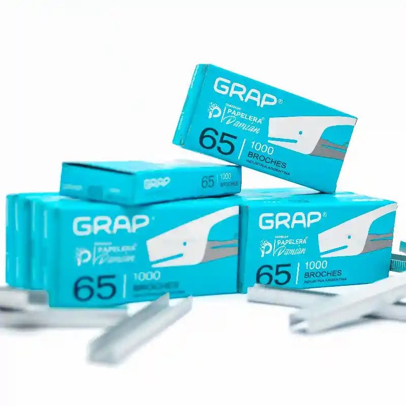 Broches para abrochadora 65 Grap Caja 1000 broches Broches para abrochadora 65 Grap Caja 1000 broches