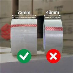 Cinta de embalaje 72mm 100mt AUCA transparente adhesiva