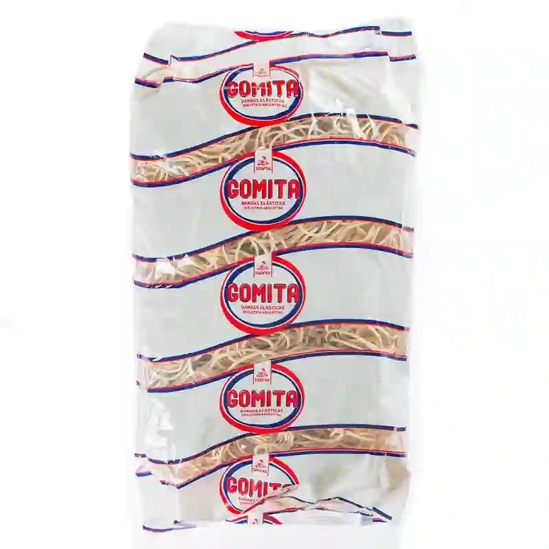 Bolsa de 1 kg de banditas elásticas Gomita N°40 en caucho natural, marca Soafra Bolsa de 1 kg de banditas elásticas Gomita N°40 en caucho natural, marca Soafra