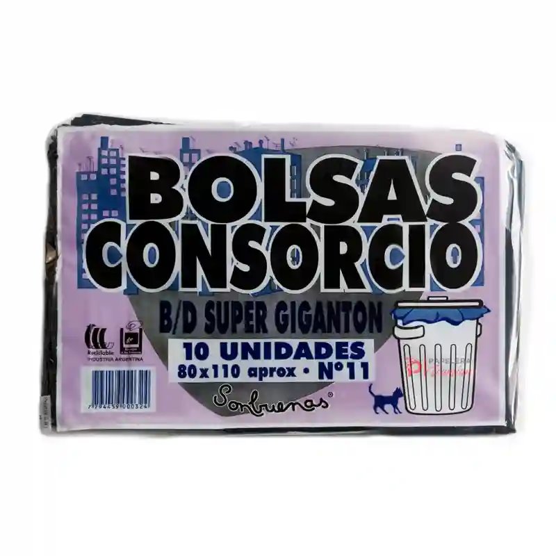 Bolsa de Consorcio Residuo 80x110 reforzada sobre 10 bolsas Bolsa de Consorcio Residuo 80x110 reforzada sobre 10 bolsas