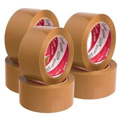 Cinta de embalaje marron 48mm 100 metros AUCAPACK Pack x6