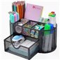 Organizador de escritorio Malla metalica 9 compart con cajon Organizador de escritorio Malla metalica 9 compart con cajon