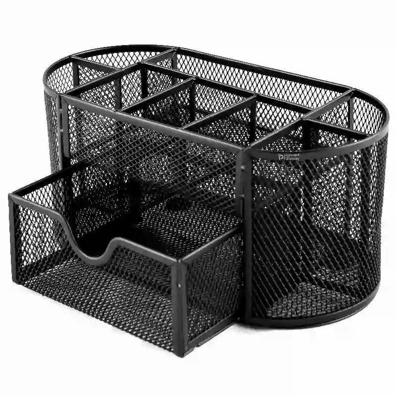 Organizador de escritorio Malla metalica 9 compart con cajon Organizador de escritorio Malla metalica 9 compart con cajon