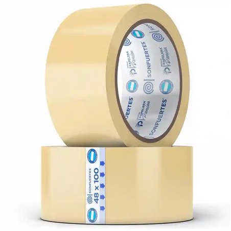 Cinta de embalaje transparente 48 x 100 SonFuertes ESPIRAL