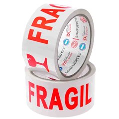 Cinta embalaje Fragil adherente Polipropileno 48mm x 50mt