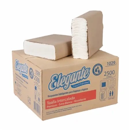 Toallas intercaladas elegante de papel blancas 1029 x2500