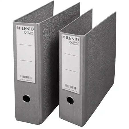 Bibliorato Super Reforzado Gris Pack x 10u