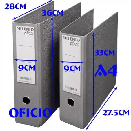 Bibliorato Super Reforzado Gris Pack x 10u