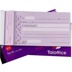 Recibo recibi chico mignon con talon Tal-Office 401