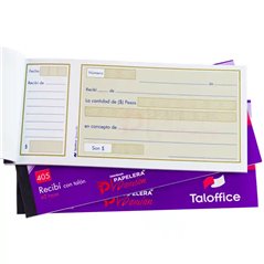 Recibo recibi mediano con talon Tal-Office 405