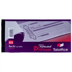 Recibo recibi mediano con talon Tal-Office 408