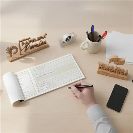 Recibo de alquiler mediano con talon Tal-Office 407