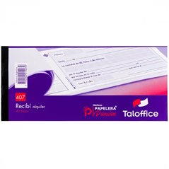 Recibo de alquiler mediano con talon Tal-Office 407