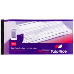 Recibo Alquiler duplicado numerado en pesos Tal-Office 703