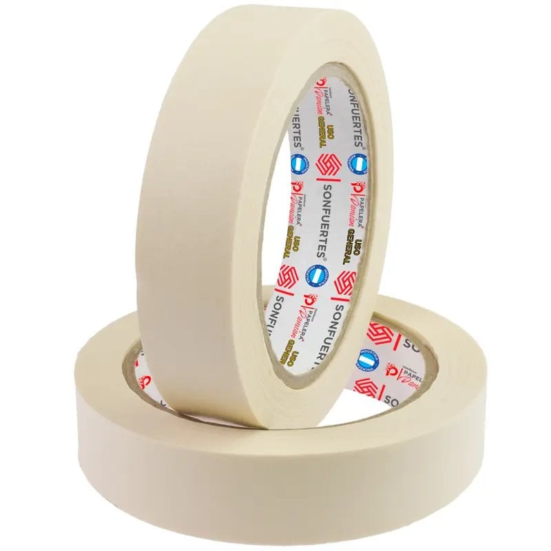 Cinta de papel 24mm SonFuertes 50 mt Caja 36 rollos adhesiva Cinta de papel 24mm SonFuertes 50 mt Caja 36 rollos adhesiva