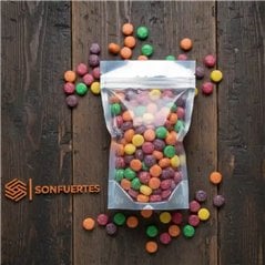 Doypack Bolsa Metalizado ventana transparente 16x25 zipper