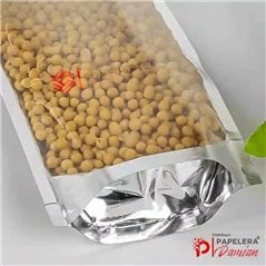 Doypack Bolsa Metalizado ventana transparente 16x25 zipper