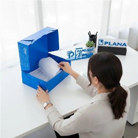 Cajas archivo oficio plasticas PLANA 701 12cm Pack 25u