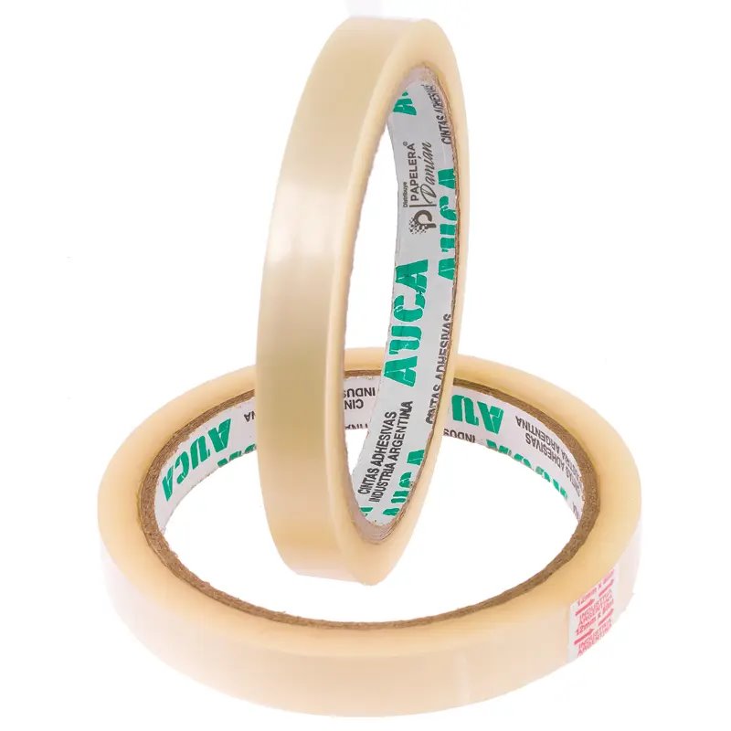 Cinta grande adhesiva AUCA 12mm x 50m Polipropileno Cinta grande adhesiva AUCA 12mm x 50m Polipropileno