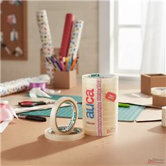 Cinta grande adhesiva AUCA 12mm x 50m Pack 72 rollos