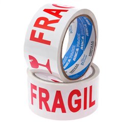 Cinta Fragil embalaje AUCA adherente 48mm X 50m rollo unidad