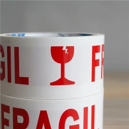 Cinta de embalaje Frágil AUCA 48 mm x 50 m - Unidad