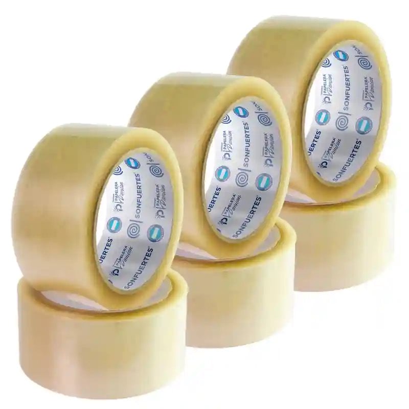 Cintas de embalajes 48x100 SonFuertes ESPIRAL pack 6 rollos