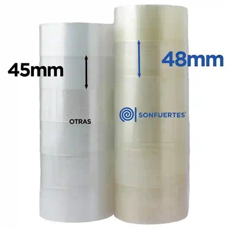 Cinta adhesiva para embalaje 48x100​ SonFuertes ESPIRAL