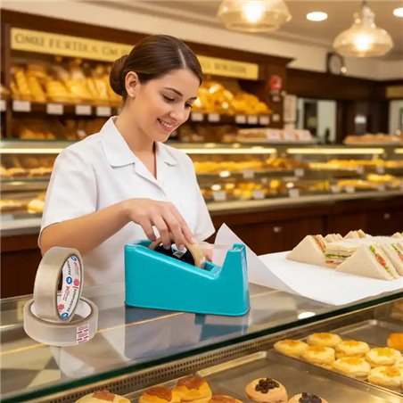 Cinta transparente ancha adhesiva 24mm 50mt Caja 144 rollos