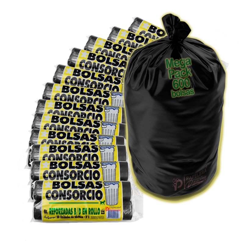 Bolsas de Residuo para Consorcio 60x90 Super Reforzadas Rollo de 50u Pack x12 Bolsas de Residuo para Consorcio 60x90 Super Reforzadas Rollo de 50u Pack x12