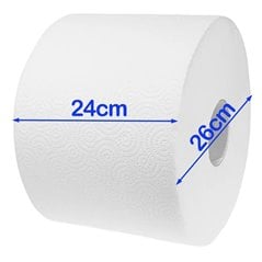 Rollo de papel para manos industrial 24cm 400m blanco puro