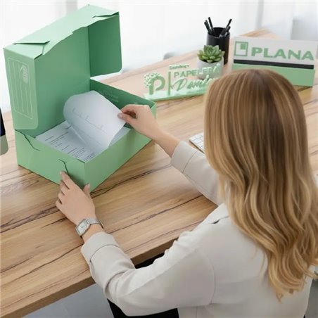 Caja de archivo Oficio plástica Plana 701 12 cm - Pack x25