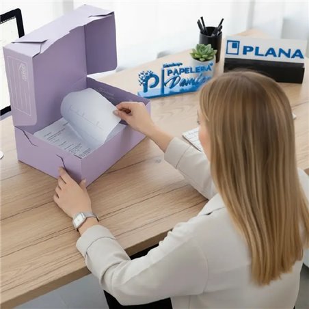 Caja de archivo Oficio plástica Plana 701 12 cm - Pack x25