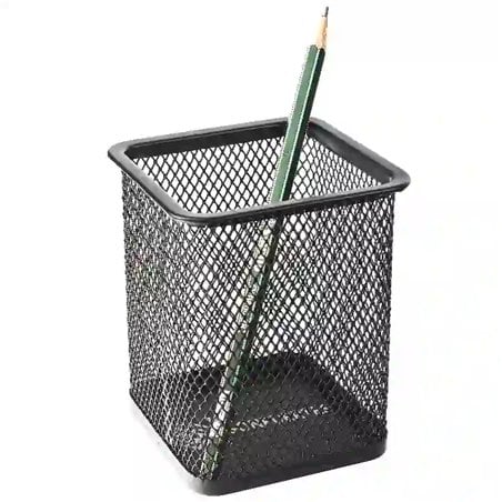 Portalapices para escritorio de malla metal para escritorio