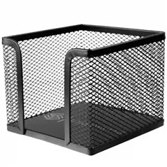 Porta tacos de escritorio de papel malla metalica negro