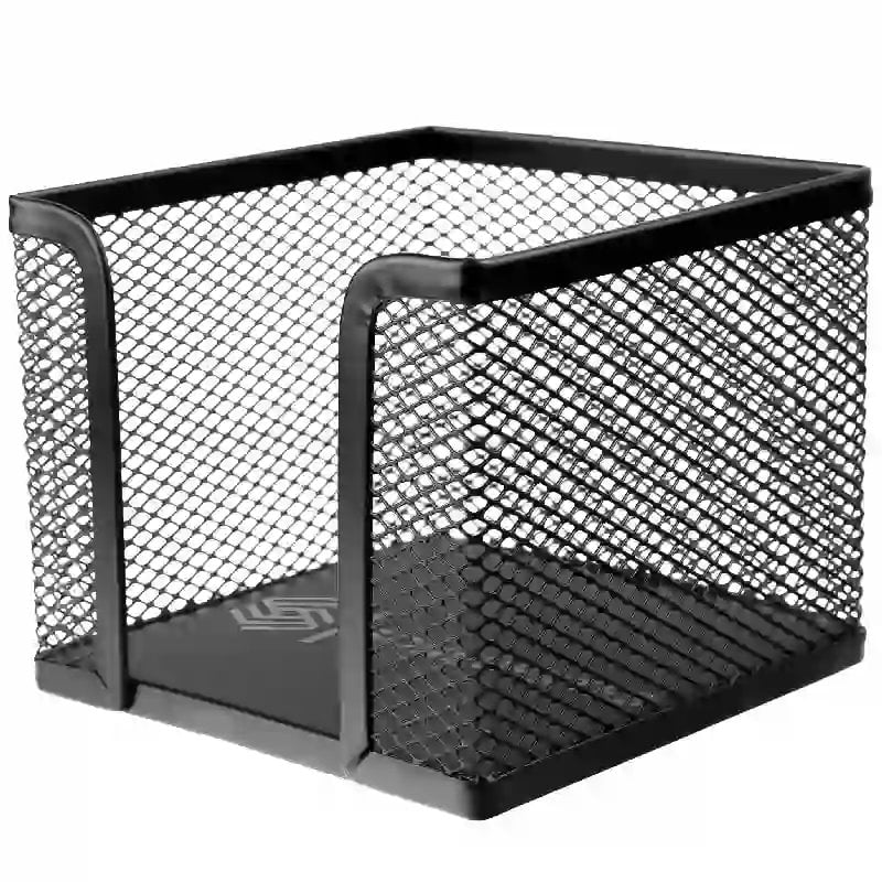 Porta tacos de escritorio de papel malla metalica negro Porta tacos de escritorio de papel malla metalica negro
