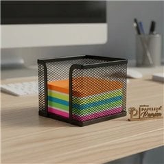 Porta tacos de escritorio de papel malla metalica negro