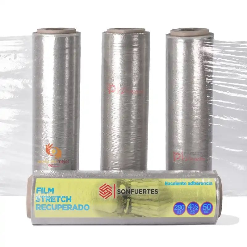 Film Stretch para embalaje recuperado 50 cm rollo Film Stretch para embalaje recuperado 50 cm rollo