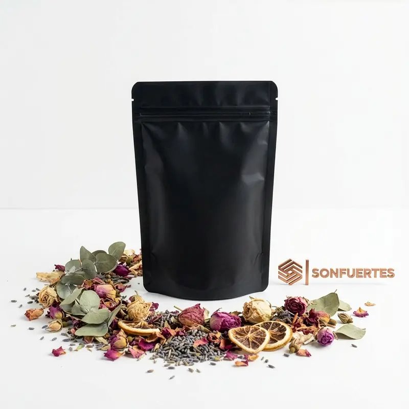 Bolsas Stand Up Negras 10x15 Cierre Hermetico opacas pack 50 Bolsas Stand Up Negras 10x15 Cierre Hermetico opacas pack 50